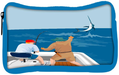 

Snoogg Eco Friendly Canvas Blue Marlin Fish Jumping Retro Student Pen Pencil Case Coin Purse Pouch Cosmetic Makeup Bag (BLUE) Pouch(Multicolor)