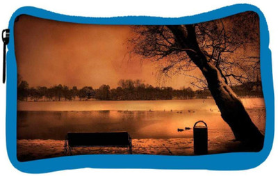 

Snoogg Eco Friendly Canvas Evening Lake View Designer Student Pen Pencil Case Coin Purse Pouch Cosmetic Makeup Bag (BLUE) Pouch(Multicolor)