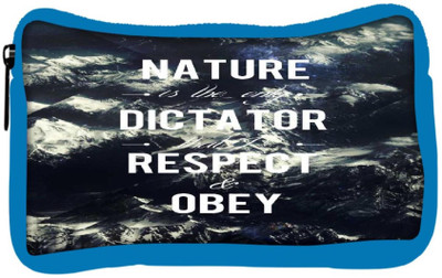 

Snoogg Eco Friendly Canvas Obey Nature Student Pen Pencil Case Coin Purse Pouch Cosmetic Makeup Bag (BLUE) Pouch(Multicolor)
