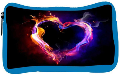

Snoogg Eco Friendly Canvas Abstract Heart Designer Student Pen Pencil Case Coin Purse Pouch Cosmetic Makeup Bag (BLUE) Pouch(Multicolor)
