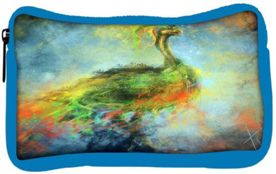 

Snoogg Eco Friendly Canvas Mysterious Peacock Designer Student Pen Pencil Case Coin Purse Pouch Cosmetic Makeup Bag (BLUE) Pouch(Multicolor)