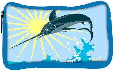 

Snoogg Eco Friendly Canvas Blue Marlin Fish Jumping Retro Student Pen Pencil Case Coin Purse Pouch Cosmetic Makeup Bag (BLUE) Pouch(Multicolor)
