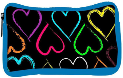 

Snoogg Eco Friendly Canvas Neon Hearts Designer Student Pen Pencil Case Coin Purse Pouch Cosmetic Makeup Bag (BLUE) Pouch(Multicolor)