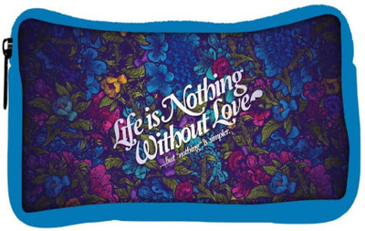 

Snoogg Eco Friendly Canvas Life Is Nothing Without Love Designer Student Pen Pencil Case Coin Purse Pouch Cosmetic Makeup Bag (BLUE) Pouch(Multicolor)