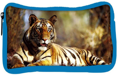 

Snoogg Eco Friendly Canvas Croaching Tiger Designer Student Pen Pencil Case Coin Purse Pouch Cosmetic Makeup Bag (BLUE) Pouch(Multicolor)