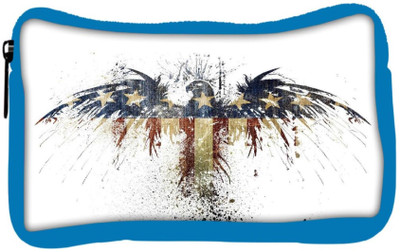 

Snoogg Eco Friendly Canvas Eagle With American Flag Student Pen Pencil Case Coin Purse Pouch Cosmetic Makeup Bag (BLUE) Pouch(Multicolor)