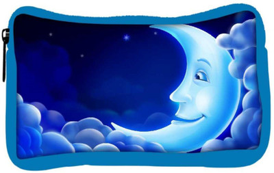 

Snoogg Eco Friendly Canvas Smiling Moon Designer Student Pen Pencil Case Coin Purse Pouch Cosmetic Makeup Bag (BLUE) Pouch(Multicolor)