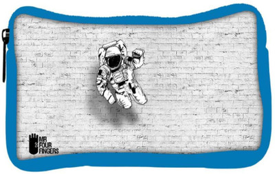 

Snoogg Eco Friendly Canvas Mr.Four Fingers Designer Student Pen Pencil Case Coin Purse Pouch Cosmetic Makeup Bag (BLUE) Pouch(Multicolor)