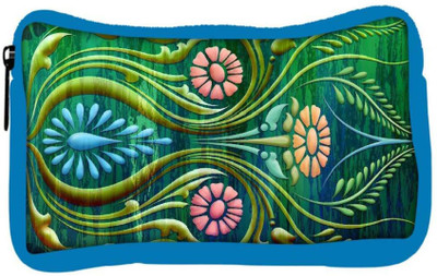 

Snoogg Eco Friendly Canvas Abstract Floral Designer Student Pen Pencil Case Coin Purse Pouch Cosmetic Makeup Bag (BLUE) Pouch(Multicolor)
