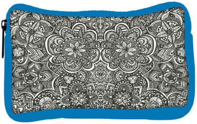 

Snoogg Eco Friendly Canvas Black And White Abstract Student Pen Pencil Case Coin Purse Pouch Cosmetic Makeup Bag (BLUE) Pouch(Multicolor)