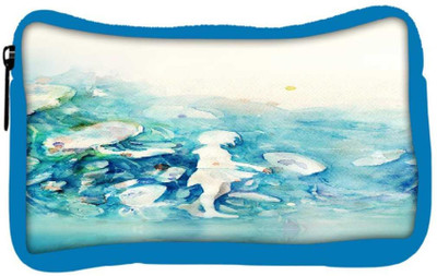 

Snoogg Eco Friendly Canvas Watercolor-Blue-Girl Designer Student Pen Pencil Case Coin Purse Pouch Cosmetic Makeup Bag (BLUE) Pouch(Multicolor)