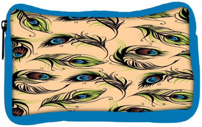 

Snoogg Eco Friendly Canvas Peacock Pattern Student Pen Pencil Case Coin Purse Pouch Cosmetic Makeup Bag (BLUE) Pouch(Multicolor)