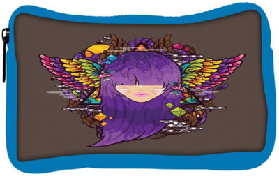 

Snoogg Eco Friendly Canvas Purple Haired Woman 2686 Student Pen Pencil Case Coin Purse Pouch Cosmetic Makeup Bag (BLUE) Pouch(Multicolor)