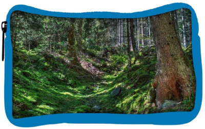 

Snoogg Eco Friendly Canvas Green Forest Designer Student Pen Pencil Case Coin Purse Pouch Cosmetic Makeup Bag (BLUE) Pouch(Multicolor)