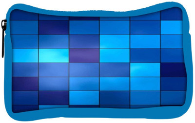 

Snoogg Eco Friendly Canvas Digital Squares Student Pen Pencil Case Coin Purse Pouch Cosmetic Makeup Bag (BLUE) Pouch(Multicolor)