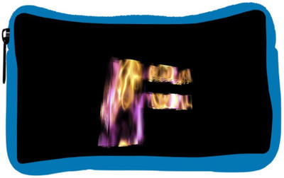 

Snoogg Eco Friendly Canvas Flaming 3D Letter Student Pen Pencil Case Coin Purse Pouch Cosmetic Makeup Bag (BLUE) Pouch(Multicolor)
