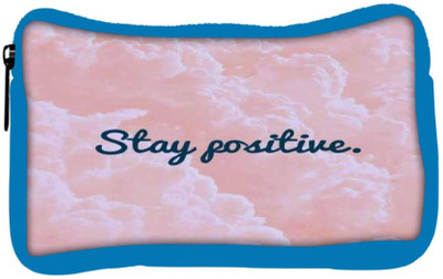

Snoogg Eco Friendly Canvas Stay Positive Student Pen Pencil Case Coin Purse Pouch Cosmetic Makeup Bag (BLUE) Pouch(Multicolor)