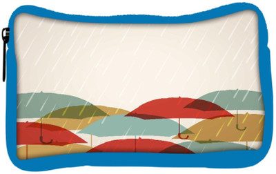 

Snoogg Eco Friendly Canvas Abstract Rainy Season Background Student Pen Pencil Case Coin Purse Pouch Cosmetic Makeup Bag (BLUE) Pouch(Multicolor)