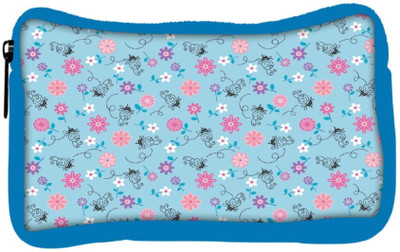 

Snoogg Eco Friendly Canvas Bee Flower Pattern Student Pen Pencil Case Coin Purse Pouch Cosmetic Makeup Bag (BLUE) Pouch(Multicolor)