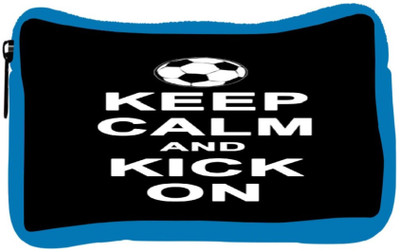 

Snoogg Eco Friendly Canvas Keep Calm And Kick On Student Pen Pencil Case Coin Purse Pouch Cosmetic Makeup Bag (BLUE) Pouch(Multicolor)