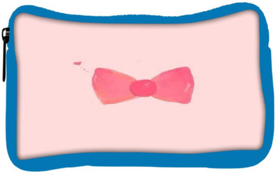 

Snoogg Eco Friendly Canvas Hand Drawn Pink Bow Student Pen Pencil Case Coin Purse Pouch Cosmetic Makeup Bag (BLUE) Pouch(Multicolor)