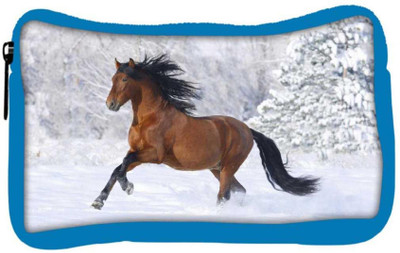 

Snoogg Eco Friendly Canvas Running Horse Designer Student Pen Pencil Case Coin Purse Pouch Cosmetic Makeup Bag (BLUE) Pouch(Multicolor)