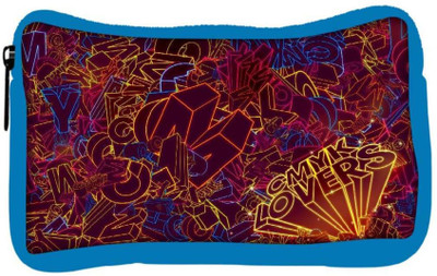 

Snoogg Eco Friendly Canvas Cmyk Lovers Designer Student Pen Pencil Case Coin Purse Pouch Cosmetic Makeup Bag (BLUE) Pouch(Multicolor)