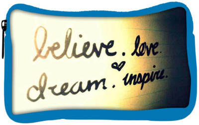 

Snoogg Eco Friendly Canvas Believe Love Dream 2755 Student Pen Pencil Case Coin Purse Pouch Cosmetic Makeup Bag (BLUE) Pouch(Multicolor)