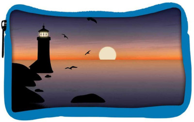 

Snoogg Eco Friendly Canvas Light House Designer Student Pen Pencil Case Coin Purse Pouch Cosmetic Makeup Bag (BLUE) Pouch(Multicolor)