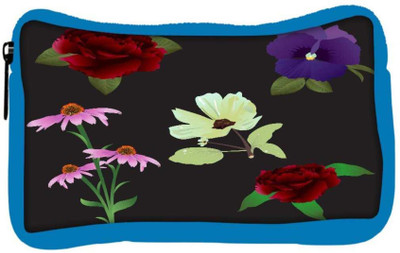 

Snoogg Eco Friendly Canvas Vector Flowers Student Pen Pencil Case Coin Purse Pouch Cosmetic Makeup Bag (BLUE) Pouch(Multicolor)