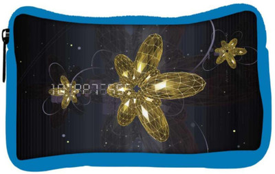 

Snoogg Eco Friendly Canvas Golden Flower Designer Student Pen Pencil Case Coin Purse Pouch Cosmetic Makeup Bag (BLUE) Pouch(Multicolor)