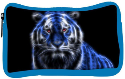 

Snoogg Eco Friendly Canvas Neon Tiger Designer Student Pen Pencil Case Coin Purse Pouch Cosmetic Makeup Bag (BLUE) Pouch(Multicolor)