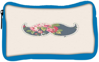 

Snoogg Eco Friendly Canvas Mustache Floral Student Pen Pencil Case Coin Purse Pouch Cosmetic Makeup Bag (BLUE) Pouch(Multicolor)