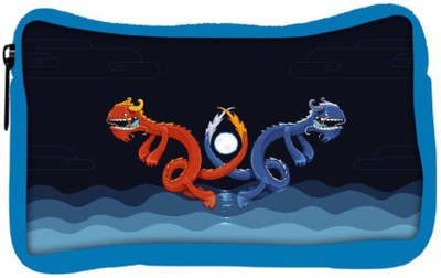 

Snoogg Eco Friendly Canvas Dragons In The Water 2622 Student Pen Pencil Case Coin Purse Pouch Cosmetic Makeup Bag (BLUE) Pouch(Multicolor)