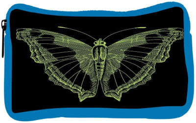 

Snoogg Eco Friendly Canvas Bright Butterfly On Black Bacground Student Pen Pencil Case Coin Purse Pouch Cosmetic Makeup Bag (BLUE) Pouch(Multicolor)