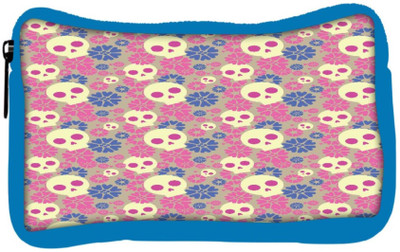 

Snoogg Eco Friendly Canvas Skull Flower Pattern Student Pen Pencil Case Coin Purse Pouch Cosmetic Makeup Bag (BLUE) Pouch(Multicolor)