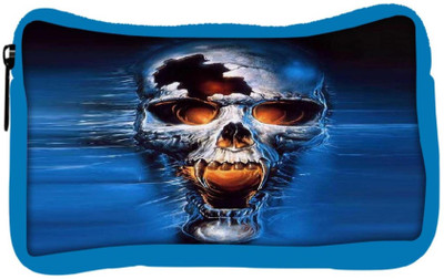 

Snoogg Eco Friendly Canvas Skull Fury Student Pen Pencil Case Coin Purse Pouch Cosmetic Makeup Bag (BLUE) Pouch(Multicolor)