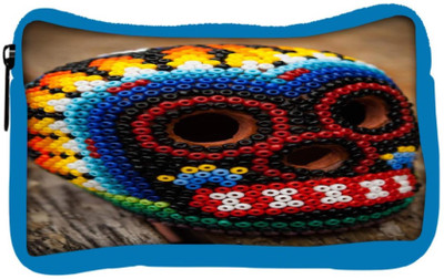 

Snoogg Eco Friendly Canvas Beaded Skull Student Pen Pencil Case Coin Purse Pouch Cosmetic Makeup Bag (BLUE) Pouch(Multicolor)