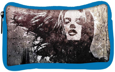 

Snoogg Eco Friendly Canvas Biker Grunge Chic Student Pen Pencil Case Coin Purse Pouch Cosmetic Makeup Bag (BLUE) Pouch(Multicolor)