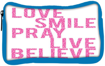 

Snoogg Eco Friendly Canvas Live Believe Student Pen Pencil Case Coin Purse Pouch Cosmetic Makeup Bag (BLUE) Pouch(Multicolor)