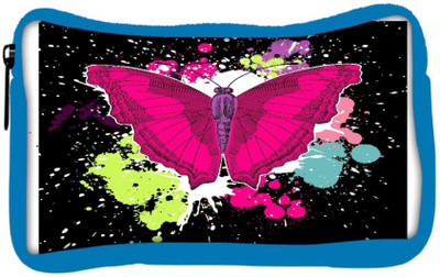 

Snoogg Eco Friendly Canvas Beautiful Butterfly On The Black Background Student Pen Pencil Case Coin Purse Pouch Cosmetic Makeup Bag (BLUE) Pouch(Multicolor)