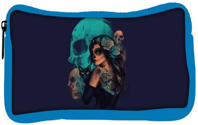 

Snoogg Eco Friendly Canvas Day Of The Dead Designer Student Pen Pencil Case Coin Purse Pouch Cosmetic Makeup Bag (BLUE) Pouch(Multicolor)