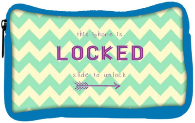 

Snoogg Eco Friendly Canvas Phone Is Locked Student Pen Pencil Case Coin Purse Pouch Cosmetic Makeup Bag (BLUE) Pouch(Multicolor)