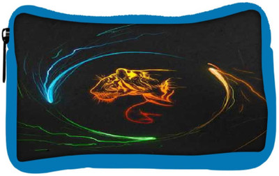 

Snoogg Eco Friendly Canvas Multicolor Tiger Student Pen Pencil Case Coin Purse Pouch Cosmetic Makeup Bag (BLUE) Pouch(Multicolor)
