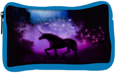 

Snoogg Eco Friendly Canvas Enchanted Unicorn Student Pen Pencil Case Coin Purse Pouch Cosmetic Makeup Bag (BLUE) Pouch(Multicolor)