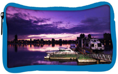 

Snoogg Eco Friendly Canvas Nite Sea View Designer Student Pen Pencil Case Coin Purse Pouch Cosmetic Makeup Bag (BLUE) Pouch(Multicolor)