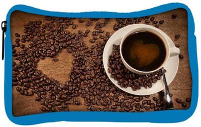 

Snoogg Eco Friendly Canvas Coffee Heart Designer Student Pen Pencil Case Coin Purse Pouch Cosmetic Makeup Bag (BLUE) Pouch(Multicolor)