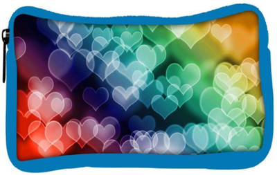 

Snoogg Eco Friendly Canvas Colored Hearts Designer Student Pen Pencil Case Coin Purse Pouch Cosmetic Makeup Bag (BLUE) Pouch(Multicolor)