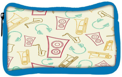

Snoogg Eco Friendly Canvas Speakers And Jazz Designer Student Pen Pencil Case Coin Purse Pouch Cosmetic Makeup Bag (BLUE) Pouch(Multicolor)