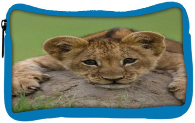 

Snoogg Eco Friendly Canvas Baby Lion Student Pen Pencil Case Coin Purse Pouch Cosmetic Makeup Bag (BLUE) Pouch(Multicolor)